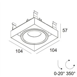 Delta Light Minigrid In Trimless 1 recessed spot