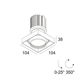 Delta Light Minigrid In Trimless 1 Hp recessed spot