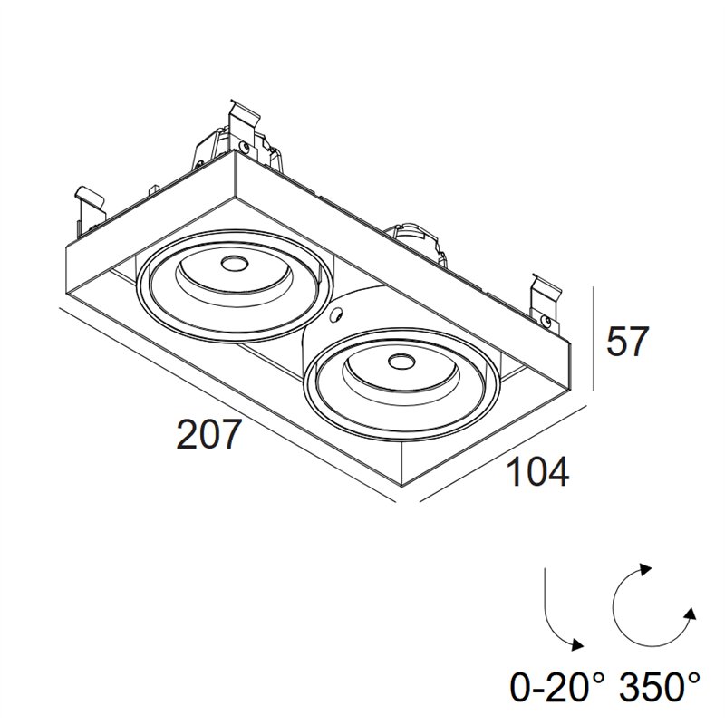 Delta Light Minigrid In Trimless 2 Hi Led Inbouwspot