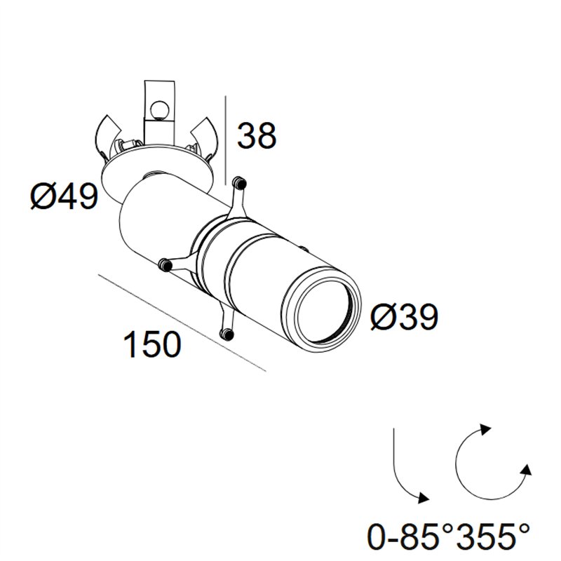 Delta Light Spy 39 Clip Framer Inbouwspot