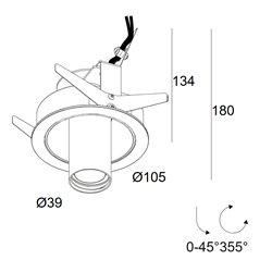 Delta Light Spy 39 St Soft recessed spot