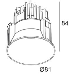 Delta Light DEEP RINGO TRIMLESS HE Recessed spot