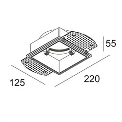 Delta Light MOUNTING KIT S102 TRIMLESS