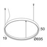 Delta Light SUPERLOOP HC 70 SBL Suspension lamp