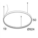 Delta Light SUPERLOOP HC 90 SBL Hanglamp