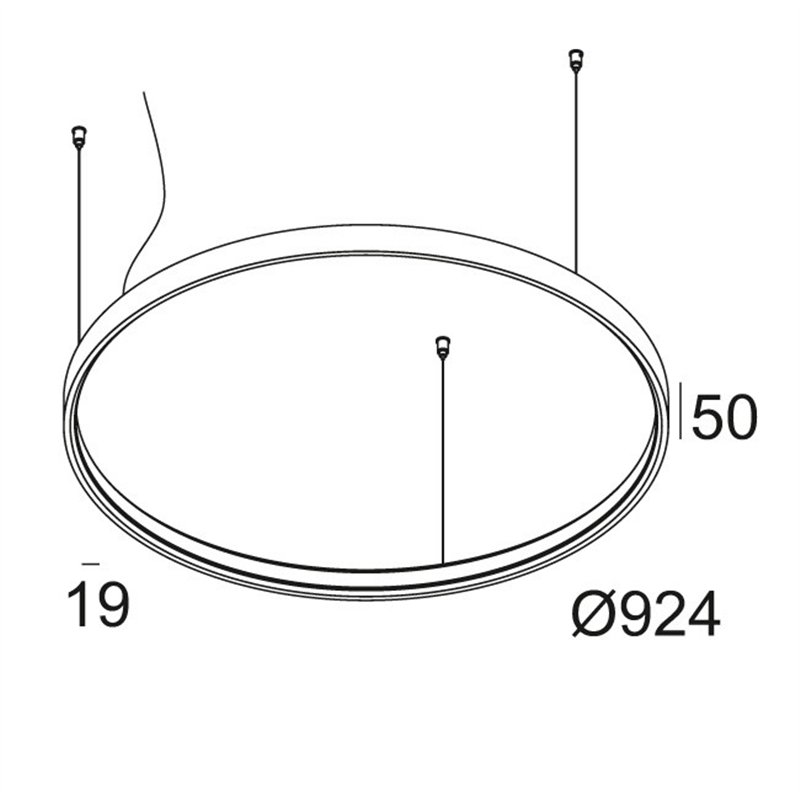 Delta Light SUPERLOOP HC 90 SBL Hanglamp