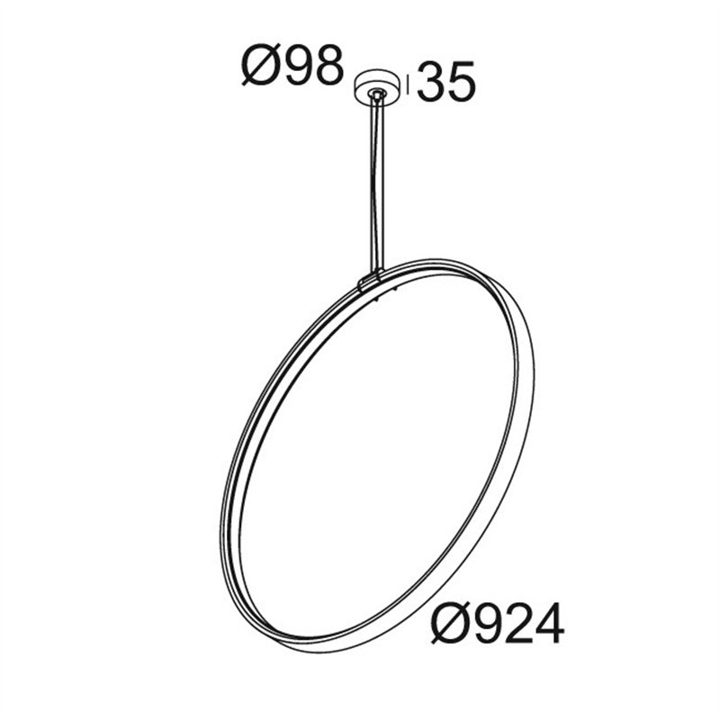 Delta Light SUPERLOOP VC 90 SBL Hanglamp