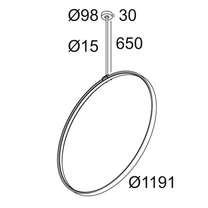 Delta Light SUPERLOOP VR 120 SBL Hanglamp