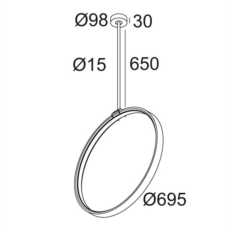 Delta Light SUPERLOOP VR 70 SBL Hanglamp
