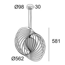 Delta Light SOIREE RC 56 E27 OPAL Suspension lamp