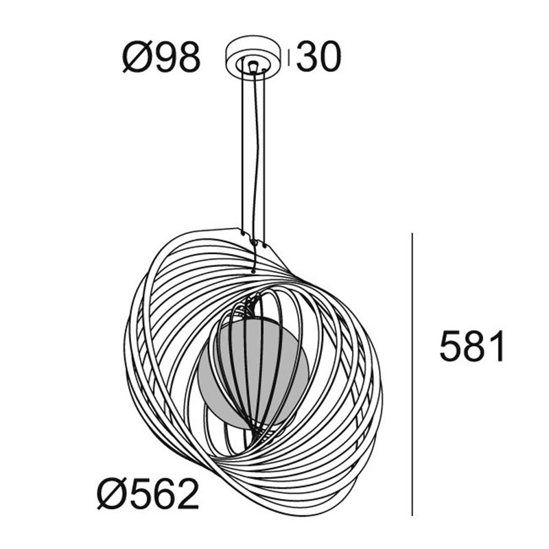 Delta Light SOIREE RC 56 E27 OPAL Hanglamp
