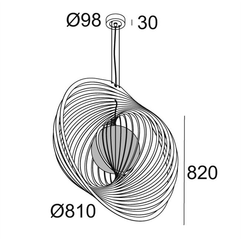 Delta Light SOIREE RC 81 E27 OPAL Hanglamp