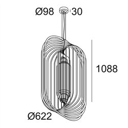 Delta Light SOIREE SC 6210 E27 OPAL Suspension lamp