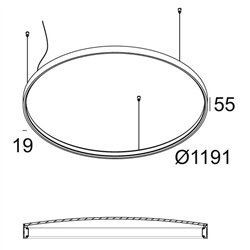 Delta Light SUPERLOOP PLUS HC 120 SBL Suspension lamp