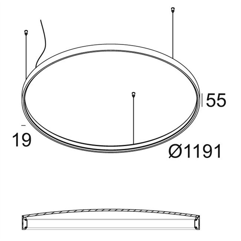 Delta Light SUPERLOOP PLUS HC 120 SBL Hanglamp