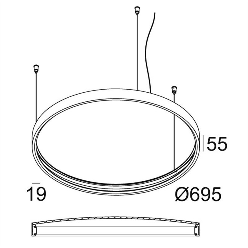 Delta Light SUPERLOOP PLUS HC 70 MDL Hanglamp