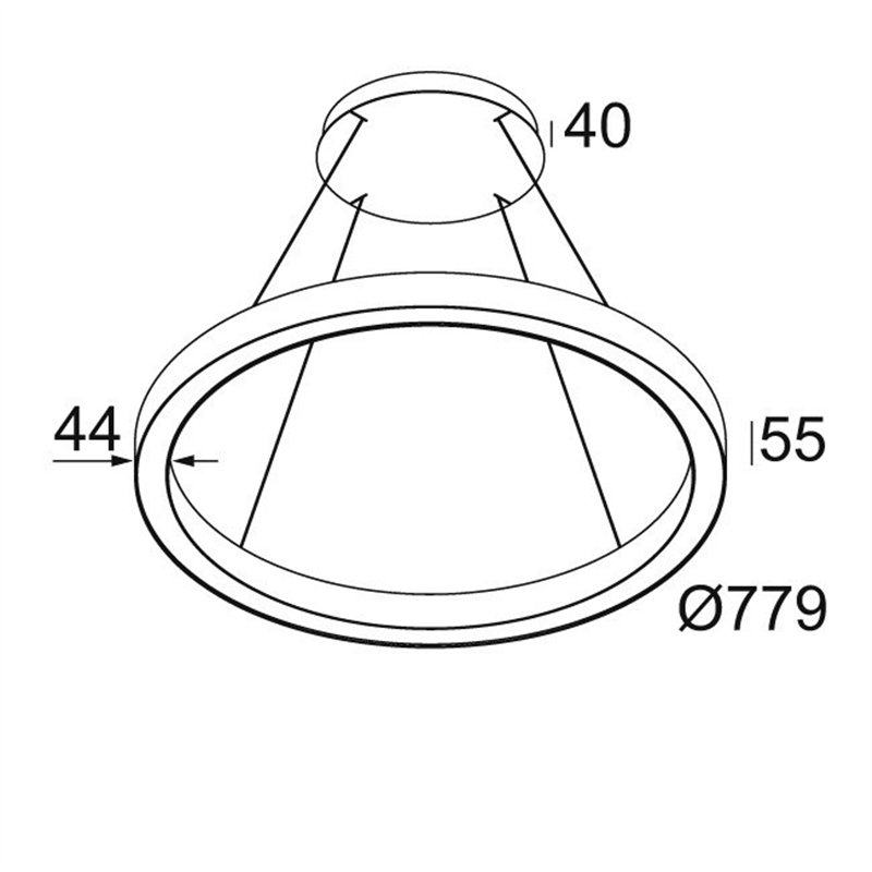 Delta Light SUPER-OH! SLIM 80 CS SBL DOWN Hanglamp