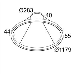 Delta Light SUPER-OH! SLIM 120 HP CS SBL DOWN-UP Suspension lamp