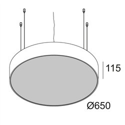 Delta Light SUPERNOVA LINE 65 TW DOWN-UP DIM5 Suspension lamp