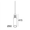 Delta Light MILES C4 PINK Suspension lamp