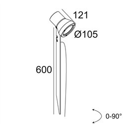 Delta Light KIX II PIN 24V Floor lamp