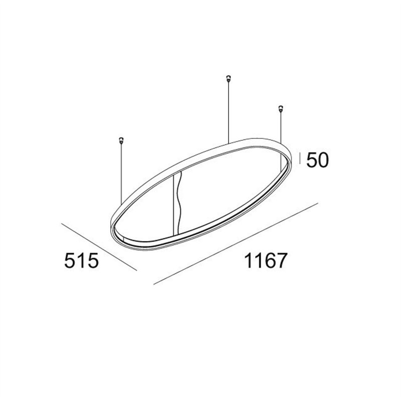Delta Light SUPERLOOP HC SBL OVAL S Hanglamp
