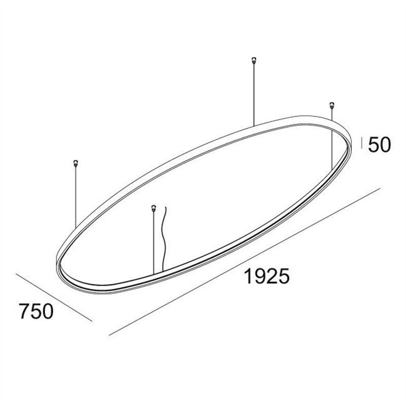 Delta Light SUPERLOOP HC SBL OVAL M Hanglamp