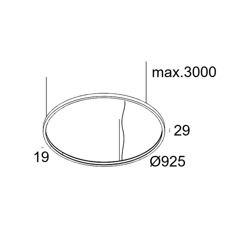 Delta Light SUPERLOOP SLIM IN 90 SBL Hanglamp