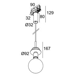 Delta Light Toupe E27 Adm suspension lamp