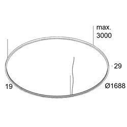 Delta Light SUPERLOOP SLIM IN 170 SBL Suspension lamp