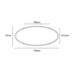 Jacco Maris - Oval Suspension Lamp - White - driver box round 1 light Ø23x4,5cm white