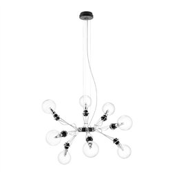 Lumina Matrix Otto suspension lamp with eight individual lights, dimmable and compatible with E27 bulbs.