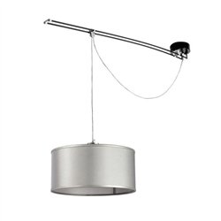 Lumina Moove Body suspension lamp as base structure, dimmable and compatible with E27 bulb.