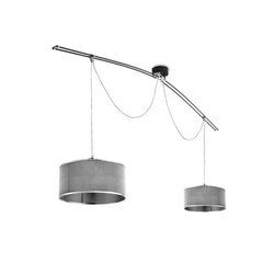 Lumina Moove Doppia Body suspension lamp as base structure for 2 lights, dimmable and compatible with E27 bulbs.