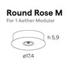 Lumina Aether Round Rose (x1) – ceiling rose for one lamp, Ø17.5 cm, height 5 cm.