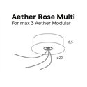 Lumina Aether Rose Multi – Hoogwaardig afwerkingsaccessoire voor max. 3 pendels