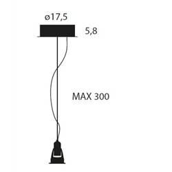 Lumina Galileo Upgrade (without glass shade) Suspension lamp