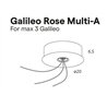 Lumina Galileo Rose Multi‑A – Premium ceiling canopy for up to 3 Galileo pendants