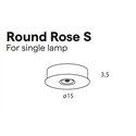 Lumina Round Rose S – Elegante plafondpot voor één pendel, compatibel met Limbus & Tia 200
