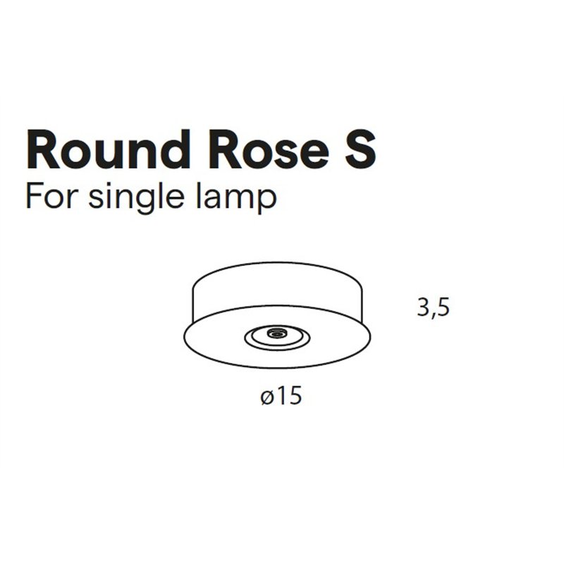 Lumina Round Rose S – Elegante plafondpot voor één pendel, compatibel met Limbus & Tia 200