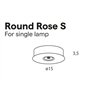 Lumina Round Rose S – Elegant ceiling canopy for a single pendant, compatible with Limbus & Tia 200