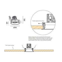 Wever & Ducré Deep Adjust 1.0 LED blade springs Recessed spot