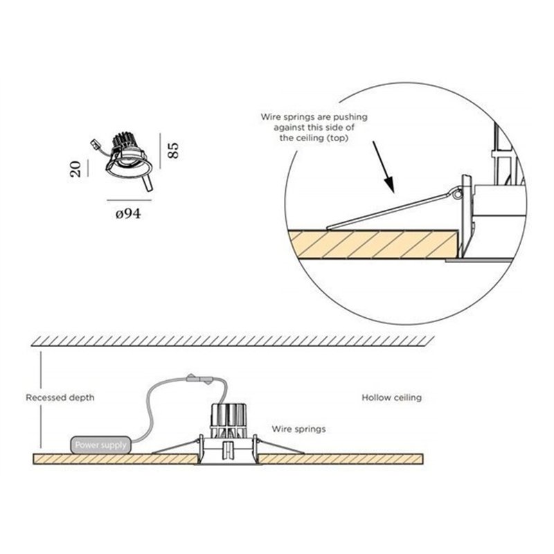 Wever & Ducré Deep Adjust 1.0 PAR16 springveren Inbouwspot