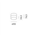 Wever & Ducré Mirbi IP44 Surface 1.0 Plafondlamp