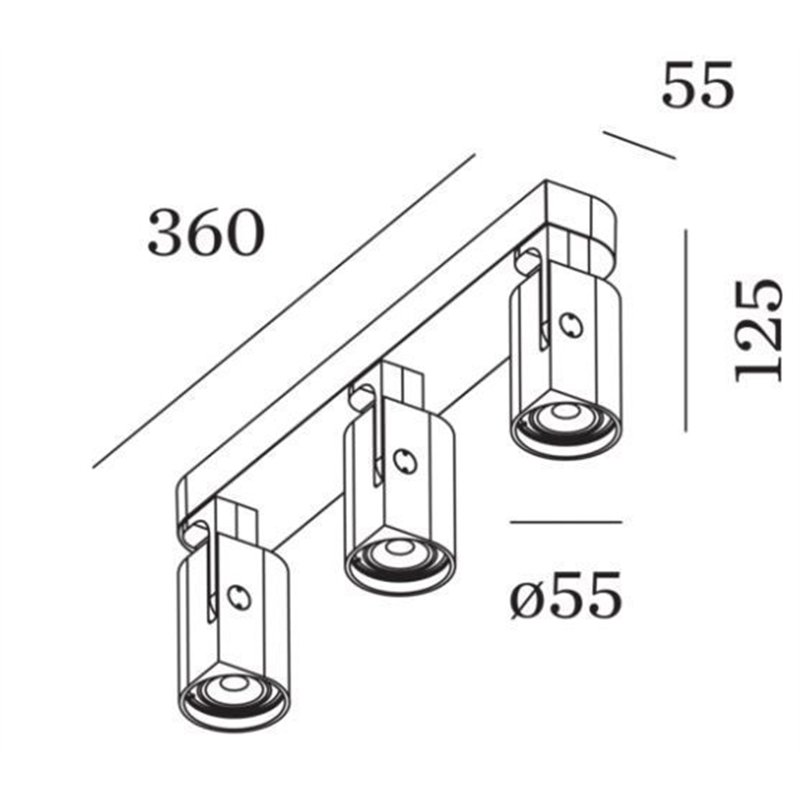 Wever & Ducré Sqube On Base 3.0 PAR16 Plafondlamp
