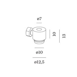 Wever & Ducré Strain Relief For Suspended Luminaire Power Cable Fixation In Base