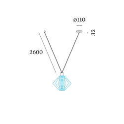 Wever & Ducré Wiro Decenter 1.0 Suspension Set | E27 | 2.6M | For 1 Shade