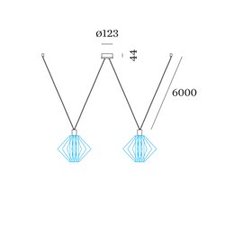 Wever & Ducré Wiro Decenter 2.0 Suspension Set | E27 | 6.0M | For 2 Shades