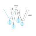 Wever & Ducré Wiro Decenter 4.0 Suspension Set | E27 | 2.6M | For 4 Shades