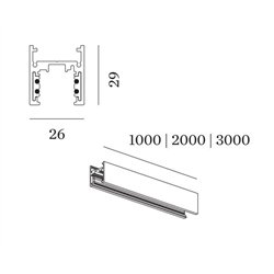 Wever & Ducré Track Profile 1M Strex System | Surface/Suspended